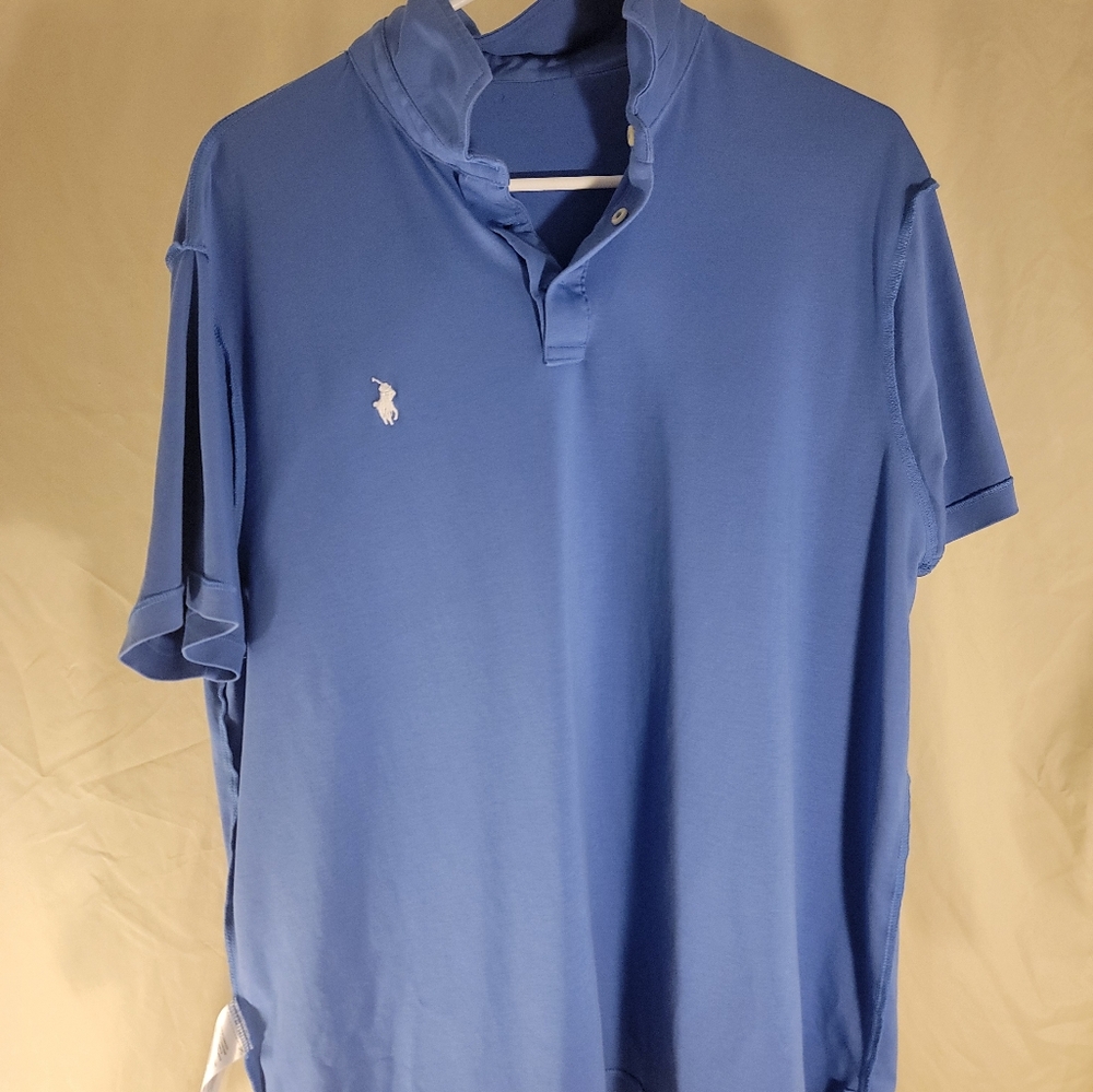 POLO Ralph Lauren Faded Royal Blue Heather Mens Blue Label Customer Slim Fit‎ XL - Picture 5 of 10